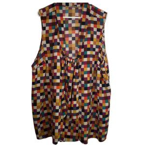 Poema Anthropology Checkered Print Tank Top